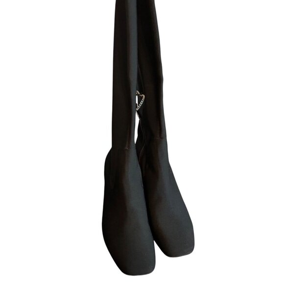 Donald Pliner Size 11 Women's Cassidy Crepe Elastic Tall Shaft Boot Black - Picture 5 of 14